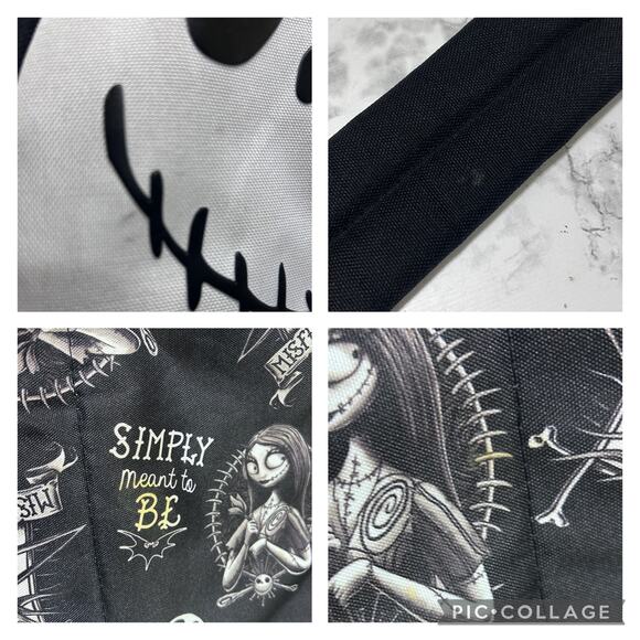 Disney Nightmare Before Christmas Flip Pak Reversible Backpack Jack & Sally Blk - Picture 10 of 10